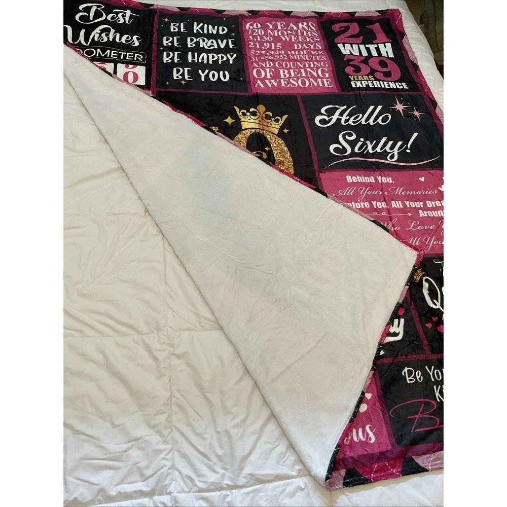 60th Birthday Gifts Blanket 60